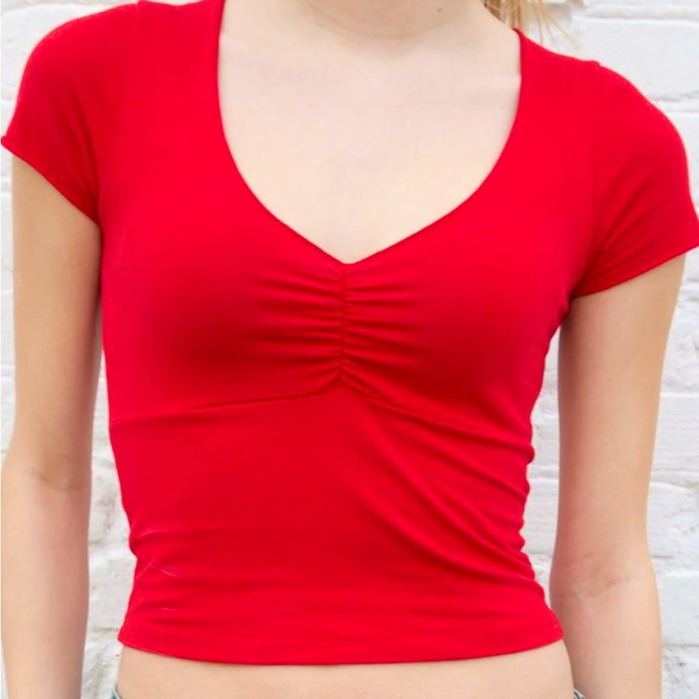 Brandy Melville red top online worn a couple times! (One size only)
